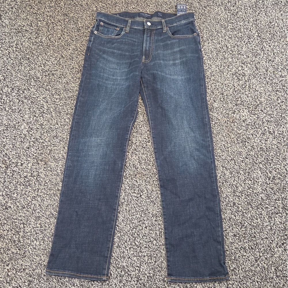 Lucky Brand 363 Vintage Straight Jeans Mens Size 32x32 Blue Stretch NWT